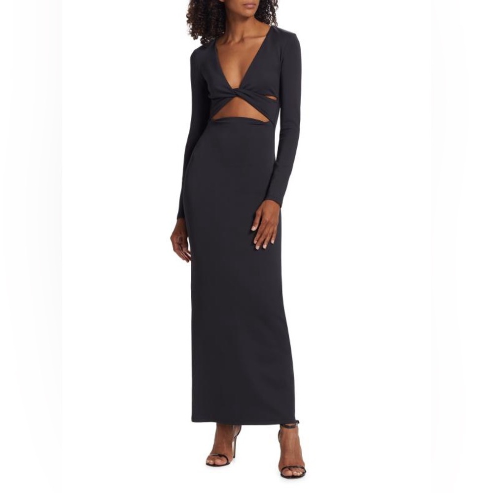 Zeynep Arçay Cut-Out Scuba Maxi Dress 